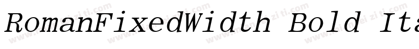 RomanFixedWidth Bold Italic字体转换